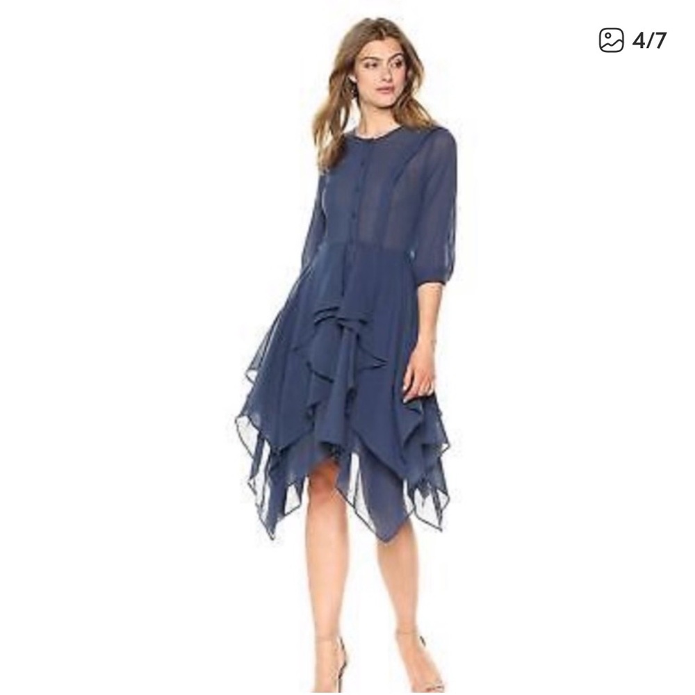 Bcbg joyvita asymmetrical ruffle dress